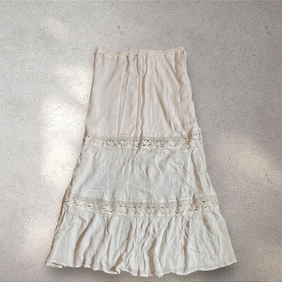 Mossimo Supply Co. Cream Maxi Skirt - Picture 1 of 6